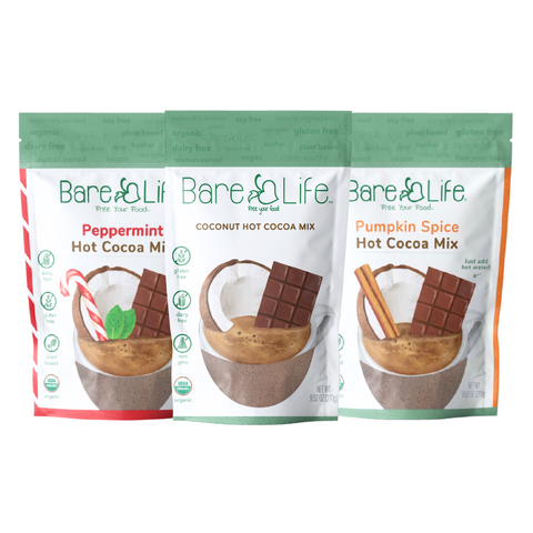 Bare Life Ultimate Winter Dairy-Free Hot Cocoa Collection - 6 Pouch Pack